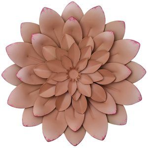 Succulent Metal Flowers Wall Decor – Pink, Hand Painted, 3d Flower Art💓